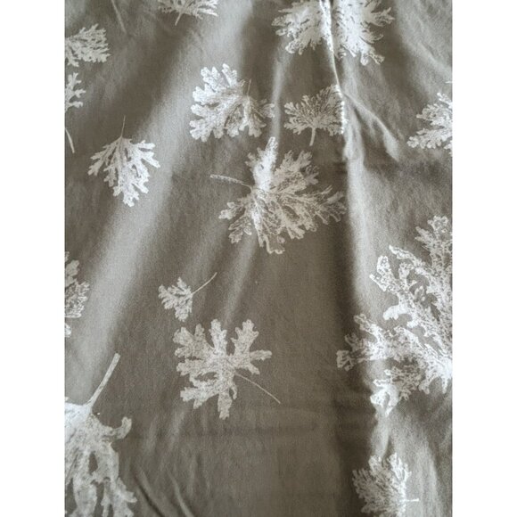 Set 2 Martha Stewart 26" Euro Cotton Flannel Pillow Shams Beige Off-white Leaves - Picture 3 of 10